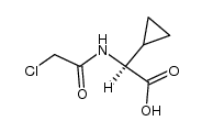 α-[(2-氯乙酰基)氨基]环丙烷乙酸 结构式