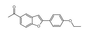 1-[2-(4-乙氧基苯基)-5-苯并呋喃基]乙酮 结构式