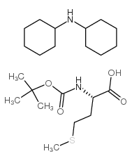 N-叔丁氧羰基-L-蛋氨酸二环己胺盐 结构式