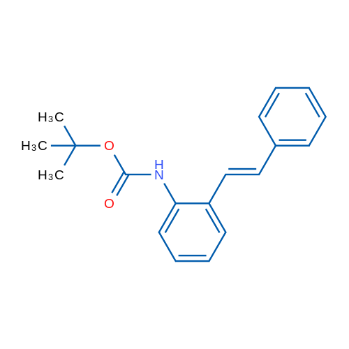 N-[2-[(1E)-2-苯乙烯基]苯基]氨基甲酸叔丁酯 结构式