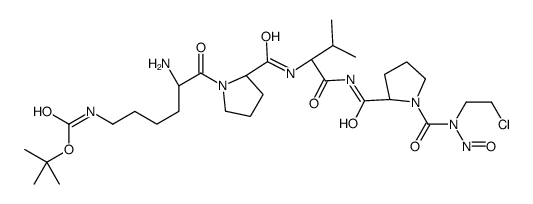 L-Valinamide, 1-[[(2-chloroethyl)nitrosoamino]carbonyl]-L-prolyl-N6-[(1,1-dimethylethoxy)carbonyl]-L-lysyl-L-prolyl- (9CI) 结构式