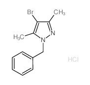 1-苄基-4-溴-3,5-二甲基-1H-吡唑盐酸盐 结构式