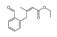 (2E)-4-(2-甲酰基苯基)-3甲基-2-丁烯酸乙酯 结构式