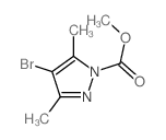 1H-Pyrazole-1-carboxylicacid, 4-bromo-3,5-dimethyl-, methyl ester 结构式