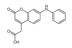 7-anilinocoumarin-4-acetic acid 结构式