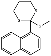 2-(甲硫基)-2-(1-萘基)-1,3-二噻烷 结构式