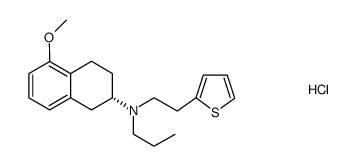 N-丙基-N-[(2S)-1,2,3,4-四氢-5-甲氧基-2-萘基]-2-噻吩乙胺盐酸盐 结构式