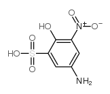 5-氨基-2-羟基-3-硝基苯磺酸 结构式