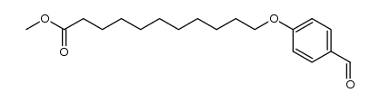 11-(4-甲酰基苯氧基)十一烷酸甲酯 结构式