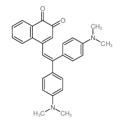 4-[2,2-双(4-二甲氨基苯基)乙烯基]萘-1,2-二酮 结构式