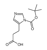 1H-Imidazole-5-propanoic acid, 1-[(1,1-dimethylethoxy)carbonyl]- 结构式