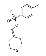 4H-Thiopyran-4-one, tetrahydro-, O-[(4-methylphenyl)sulfonyl]oxime 结构式