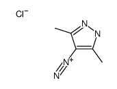 3,5-二甲基-1H-吡唑-4-重氮氯化物 结构式