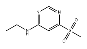 N-乙基-6-(甲磺酰基)-4-嘧啶胺 结构式