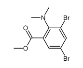 3,5-二溴-2-(二甲氨基)苯甲酸甲酯 结构式