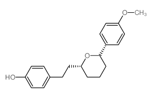 Phenol,4-[2-[(2R,6S)-tetrahydro-6-(4-methoxyphenyl)-2H-pyran-2-yl]ethyl]- 结构式