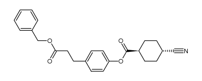 Benzenepropanoic acid, 4-[[(4-cyanocyclohexyl)carbonyl]oxy]-, phenylmethyl ester, trans- (9CI) 结构式