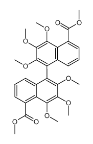 [1,1'-Binaphthalene]-5,5'-dicarboxylic acid, 2,2',3,3',4,4'-hexamethoxy-, 5,5'-dimethyl ester 结构式