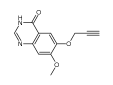 7-甲氧基-6-(2-丙炔-1-基氧基)-4(3H)-喹唑啉酮 结构式