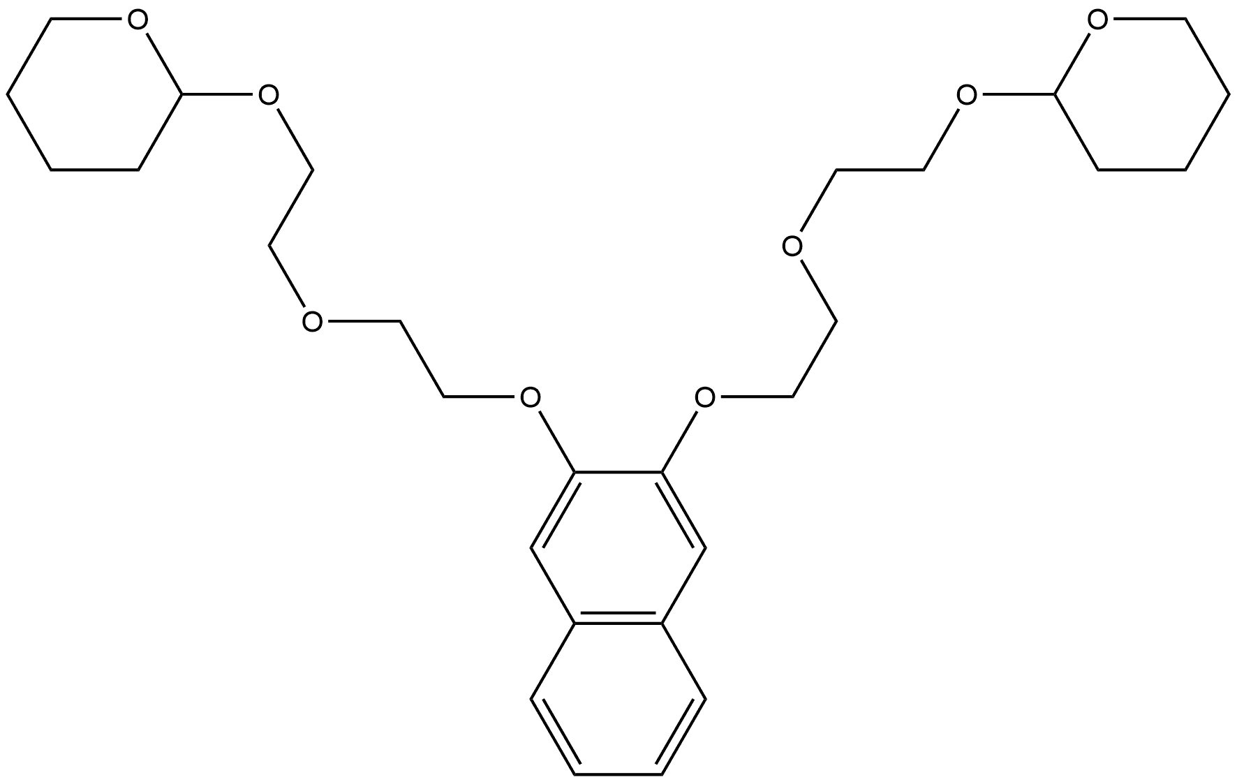 2,2'-[2,3-萘二基双(氧代-2,1-亚乙基氧代-2,1-亚乙基氧代)]双[四氢-2H-吡喃] 结构式