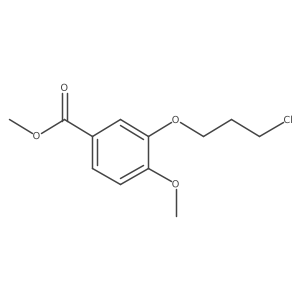 3-(3-氯丙氧基)-4-甲氧基苯甲酸甲酯 结构式