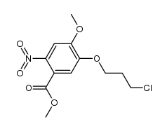 5-(3-氯丙氧基)-4-甲氧基-2-硝基苯甲酸甲酯 结构式