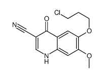 6-(3-氯丙氧基)-4-羟基-7-甲氧基-3-喹啉甲腈 结构式