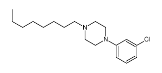 Piperazine, 1-(3-chlorophenyl)-4-octyl- 结构式