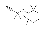 2-甲基-2-[(2,2,6,6-四甲基-1-哌啶基)氧基]丙腈 结构式