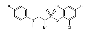 Ethanesulfonic acid, 1-bromo-2-[(4-bromophenyl)methylamino]-, 2,4,6-trichlorophenyl ester 结构式