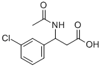 N-乙酰基-2-(3-氯苯基)-DL-β-丙氨酸 结构式