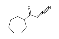 1-环庚基-2-重氮乙酮 结构式