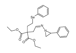 Propanedioic acid, 2-[2-[(2-phenyl-1-aziridinyl)imino]ethyl]-2-[2-(phenylseleno)ethyl]-, 1,3-diethyl ester 结构式