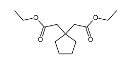 1,1-环戊烷二乙酸 1,1-二乙酯 结构式