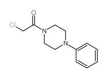 2-氯-1-(4-苯基哌嗪-1-基)乙酮 结构式