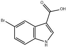 5-溴吲哚-3-羧酸 结构式