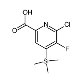 6-氯-5-氟-4-三甲基硅吡啶-2-甲酸 结构式