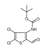N-(4,5-二氯-2-甲酰基-3-噻吩基)氨基甲酸叔丁酯 结构式
