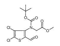 Glycine, N-(4,5-dichloro-2-formyl-3-thienyl)-N-[(1,1-dimethylethoxy)carbonyl]-, methyl ester 结构式