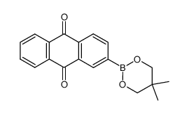 2-(5,5-二甲基-1,3,2-二氧杂硼杂环己-2-基)蒽-9,10-二酮 结构式