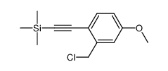 2-(氯甲基)-4-甲氧基-1-[2-(三甲基硅基)乙炔基]苯 结构式