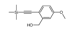 5-甲氧基-2-[2-(三甲基硅基)乙炔基]苯甲醇 结构式