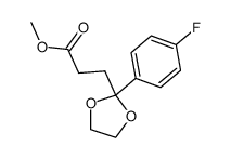 1,3-Dioxolane-2-propanoic acid, 2-(4-fluorophenyl)-, methyl ester 结构式