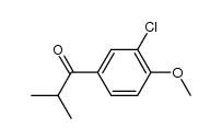 1-(3-氯-4-甲氧基苯基)-2-甲基-1-丙酮 结构式