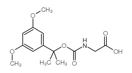 N-[[1-(3,5-二甲氧基苯基)-1-甲基乙氧基]羰基]-甘氨酸 结构式