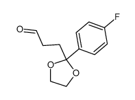 3-(2-(4-氟苯基)-1,3-二氧戊环-2-基)丙醛 结构式
