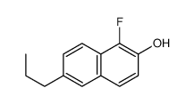 1-氟-6-丙基-2-萘酚 结构式