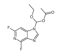 1H-Imidazo[4,5-c]pyridine-1-methanol, α-ethoxy-4,6-difluoro-, 1-acetate 结构式