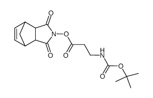 Carbamic acid, [3-[(1,3,3a,4,7,7a-hexahydro-1,3-dioxo-4,7-methano-2H-isoindol-2-yl)oxy]-3-oxopropyl]-, 1,1-dimethylethyl ester (9CI) 结构式