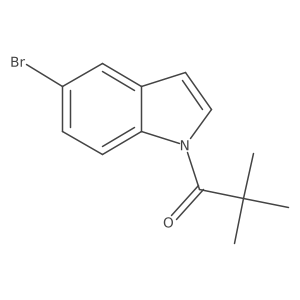 1-(5-溴-1H-吲哚-1-基)-2,2-二甲基丙-1-酮 结构式